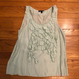 Banana Republic silk ruffle tank top Large